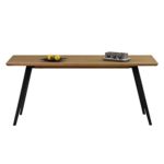 Esstisch Tisch Esszimmertisch Lalon 200x100 cm, Modernes Industrie-Design, Massivholz Holz Eiche massiv, Gestell Metall