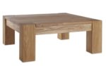 SAM® Couchtisch Zeus 1680-01, aus Wildeiche, 85 x 85 cm, geölt, quadratischer Wohnzimmertisch, pflegeleichte Oberfläche, massiver Tisch aus Holz, individuelles Unikat