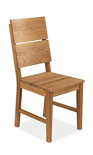 Stuhl Esszimmerstuhl Küchenstuhl KARLOS | Braun | Holz | Wildeiche Massiv