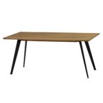 Esstisch Tisch Esszimmertisch Lalon 200x100 cm, Modernes Industrie-Design, Massivholz Holz Eiche massiv, Gestell Metall