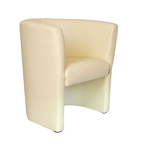 TOP Sessel Clubsessel Loungesessel Cocktailsessel Kunstleder Beige W042 28