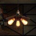 LZDHY Industrie Retro Eisen Drei-kopf Kronleuchter Kreative Deckel Rock Form Decke Hängen Licht Home Restaurant Bar Renovierung Pendelleuchte
