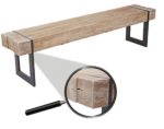 Sitzbank HWC-A15, Esszimmerbank Bank, Tanne Holz rustikal massiv ~ 180cm