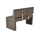 SAM® Esszimmer Sitzbank Sina, 80 cm, in muddy, Sitzbank mit Rückenlehne aus Samolux®-Bezug, angenehmer Sitzkomfort, frei im Raum aufstellbare Bank