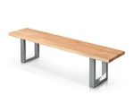 TOBAGO Sitzbank Wildeiche Holzbank Massivholzbank Bank Küchenbank Garderobenbank Esszimmerbank Baumkantenbank Baumkante 180 cm, 180 cm