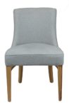 2 Stück Stühle aus Stoff – Struktur-Holz Buche und trendiges Design – Sitzfläche angenehm Ultra – Sherlock hellgrau