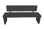 Cavadore Sitzbank "Charisse" India Schwarz / Moderne, gepolsterte Bank mit Lehne / Kunstleder-Bank schwarz / Maße inkl. Lehne: 160 x 54 x 83 cm (B x T x H)