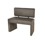 SAM® Esszimmer Sitzbank Sina, 80 cm, in muddy, Sitzbank mit Rückenlehne aus Samolux®-Bezug, angenehmer Sitzkomfort, frei im Raum aufstellbare Bank