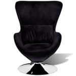 vidaXL Sessel Eiersessel Drehsessel Loungesessel Clubsessel Cocktailsessel schwarz