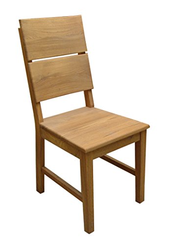 Eleganter massiver Stuhl aus Wildeiche Vollmassiv (2 Stück im Set)