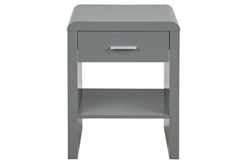AC Design Furniture 64200 Nachttisch, Holz, grau, 35 x 45 x 59 cm
