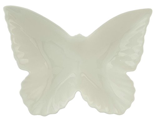 Clayre & Eef GBSG Schale Schüssel Schmetterlingsform weiß ca. 29 x 22 x 5 cm