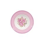 ERBO Schale Schüssel Teller große rosa Blumen ca. Ø 21 cm