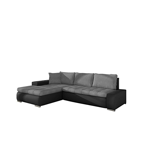 Elegante Sofa Orkan Mini mit Schlaffunktion und Bettfunktion, Eckcouch Ecksofa mit Bettkasten, Couch L-Sofa Große Farbauswahl, Beste Qualität