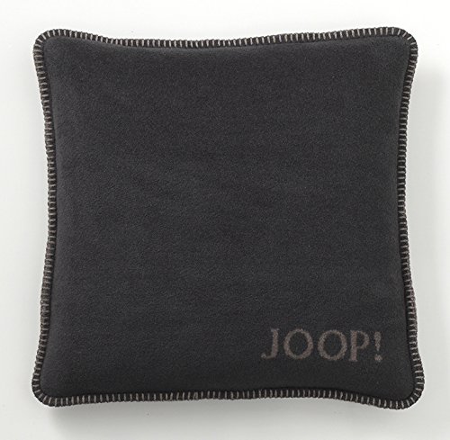 JOOP! Uni-Doubleface Kissen Anthrazit-Taupe 651129 mit Füllung 50x50 cm