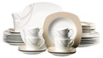 Ritzenhoff & Breker Kombiservice Linda, 30-teilig, Porzellangeschirr, Weiß/Creme
