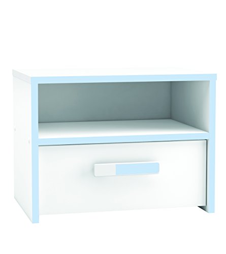 SWITCH Nachttisch mit Schublade und Nische, Spanplatte, weiß, 43.2 x 29.4 x 32.1 cm