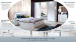 Schlafzimmer Komplett - Set A Zagori, 6-teilig, Farbe: Alpinweiß / Weiß Hochglanz
