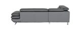 Cotta C733896 D208 Polsterecke Lederimitat, grau, 223 x 265 x 74 cm