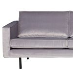 3 Sitzer Sofa RODEO Samt hellgrau Lounge Couch Garnitur Loungesofa Dreisitzer