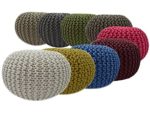 Strickhocker Hocker Strick Pouf Sitzhocker Ø55cm, extrahoch Höhe 37 cm