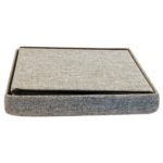 Echtwerk EW-SW-0460 Sitzwürfel, StoreCube, faltbar, circa 38 x 38 x 38 cm Kunstleder, Strukturstoff, grau