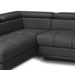 Cotta C241667 D209 Polsterecke mit Kopfteilverstellung, inklusive Bettfunktion und Bettkasten, in weichem Kunstleder, 206 x 262 cm, schwarz