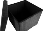 Echtwerk EW-OC-0490 Sitzwürfel Outdoor Cube Rattan, Sitzhocker, 37,5 x 37,5 x 37 cm, schwarz