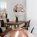 Edle Design Hängelampe GLOBE 40cm Glas Kupfer Kugelleuchte Hängeleuchte Lampe