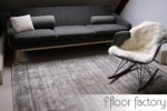 Moderner Teppich Lounge grau 140x200cm - edler Designer Teppich im Vintage Look