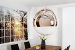 Edle Design Hängelampe GLOBE 40cm Glas Kupfer Kugelleuchte Hängeleuchte Lampe