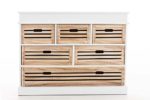 CLP Schubladen-Kommode HANNE, Holz, 100 x 40 cm, Höhe 75 cm, 6 Schubladen, Landhaus-Stil Weiß