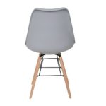 BUTIK FL20372-4 Esszimmerstuhl, Holz, grau, 48 x 39 x 83 cm