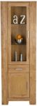 SIT-Möbel 1605-01 Vitrine Zeus, 65 x 44 x 190 cm, massiv wildeiche, wildeichfurnier geölt