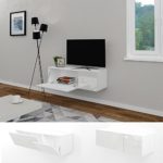 VICCO TV Lowboard Sideboard Wandschrank Fernsehschrank Wohnwand Hängeschrank (Weiß Hochglanz, 120cm)