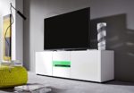 trendteam IM32001 TV Möbel Lowboard weiss Hochglanz lackiert, BxHxT 150 x 45 x 39 cm