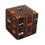 Homescapes Design Sitzwürfel Fußhocker Kilim Pouff mit traditionellem Kilim Muster
