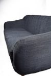 Retro Sofa Azure 3-Sitzer Stoff Kohlefarben