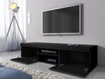 TV Möbel Lowboard Schrank Ständer Mambo schwarz matt/schwarz Hochglanz 160 cm