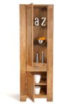 SIT-Möbel 1605-01 Vitrine Zeus, 65 x 44 x 190 cm, massiv wildeiche, wildeichfurnier geölt