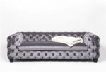 3-Sitzer Chesterfield Sofa My Desire Polsterfarbe: Silbergrau