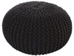 Strickhocker Hocker Strick Pouf Sitzhocker Ø55cm, extrahoch Höhe 37 cm