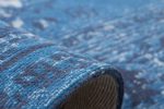 Top Modern Teppiche Flachflor Handgewebt Baumwolle Retro Vintage Used Look Blau, Größe:120cm x 170cm