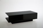 AC Design Furniture 33047 Couchtisch Bjarne, Glasplatte, 1 Schublade, ca. 120 x 36 x 60 cm, schwarz hochglanz