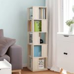 SUBBYE Lagerung Regale Einfache Bücherregal Student Kreative Bücherregal 360 ° Drehbare Standregal Multifunktionale Wohnzimmer Schließfächer Größe Optional ( Farbe : Color-1 , größe : 5 layers )