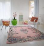 Pastell Vintage Teppich | im angesagten Shabby Chic Look | für Wohnzimmer, Schlafzimmer, Flur etc. | Pastell (275 x185 cm)