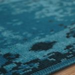 casa pura® Vintage Teppich | viele Größen | im angesagten Shabby Chic Look | für Wohnzimmer, Schlafzimmer, Flur etc. | blau (200x290 cm)