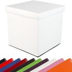 STILISTA® Sitzwürfel "CUBE", 38x38x38cm, Faltbox aus MDF + Kunstleder, Sitzbox faltbar, 10 Farbvarianten, Sitzhocker 3 Jahre Garantie
