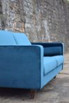 Sofa Venice Vintage Samt Blau 3 Sitzer 230