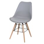 BUTIK FL20372-4 Esszimmerstuhl, Holz, grau, 48 x 39 x 83 cm